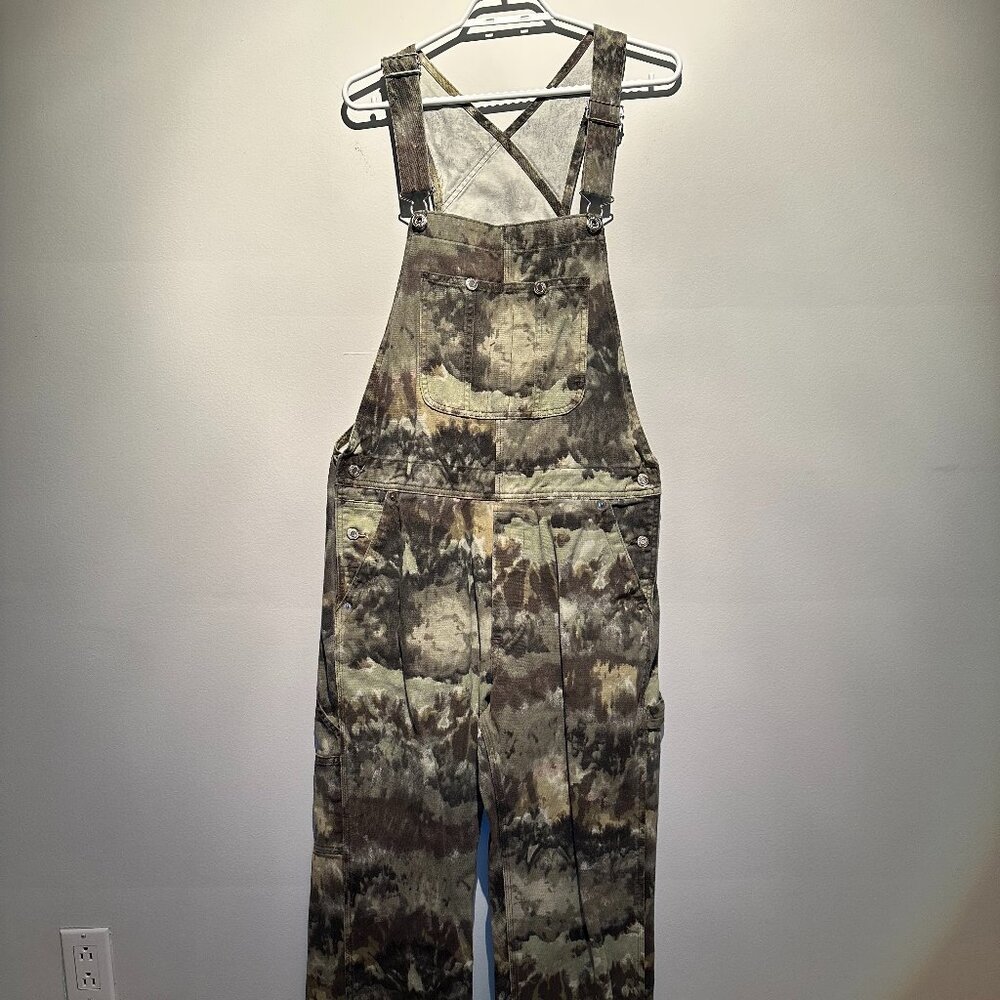 H&M Unisex Relaxed Fit Overalls Size Small Khaki Green camouflage